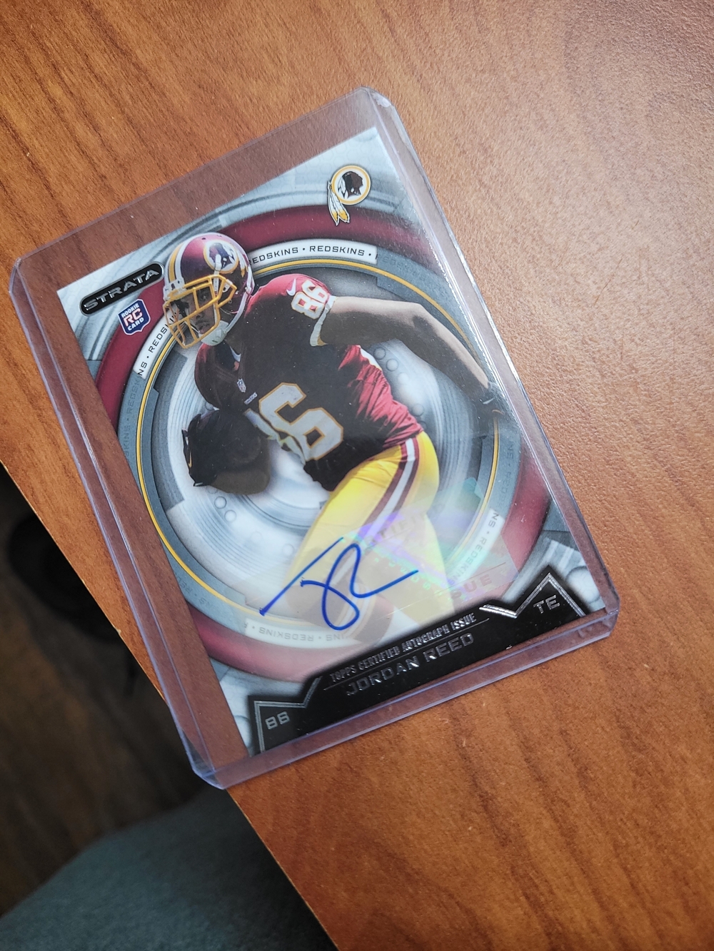 Topps Autograph Football Trading Card - Burgundy, Gold & Yellow